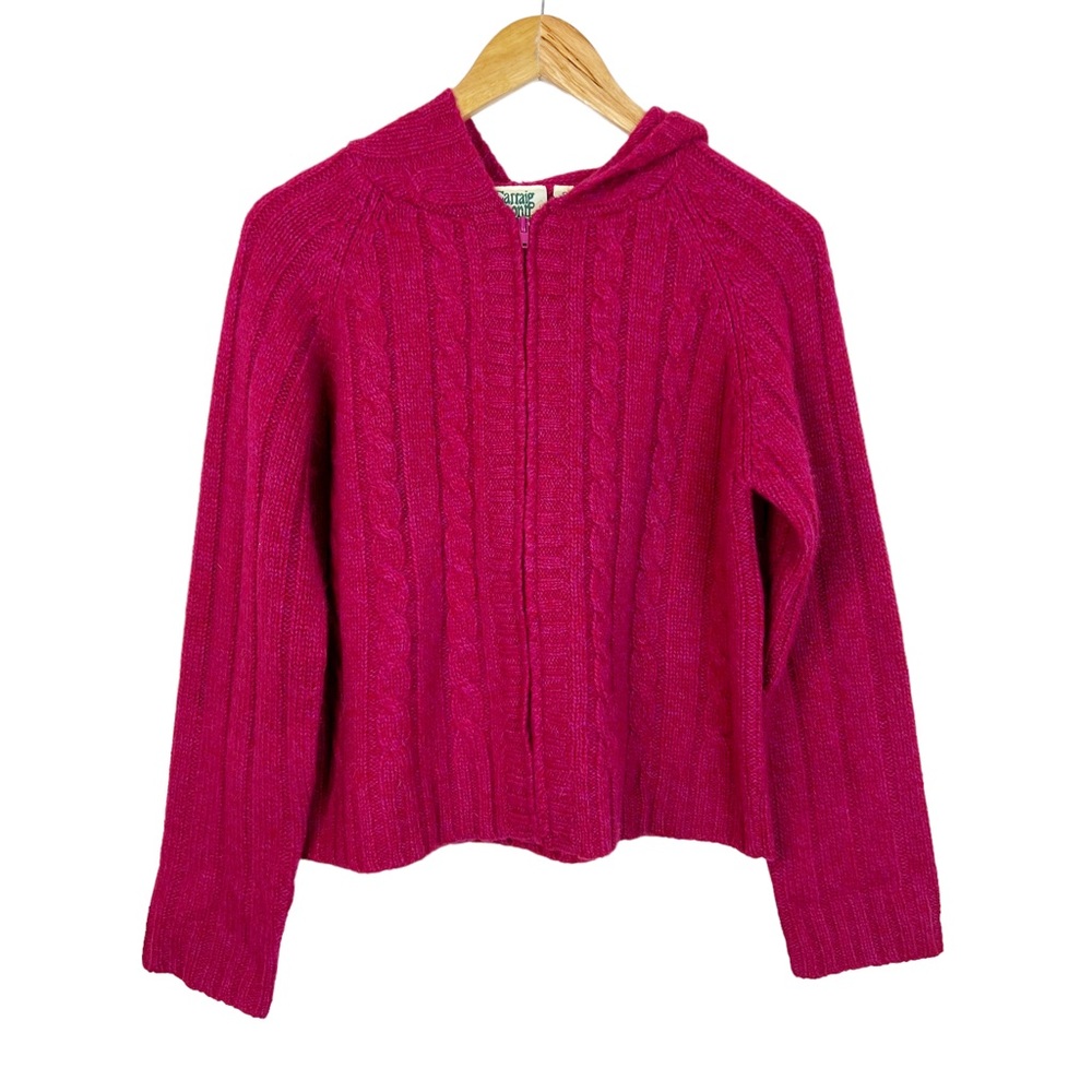 Carraig Donn Ireland 100% Wool Full Zip Hooded Sweater Size Small